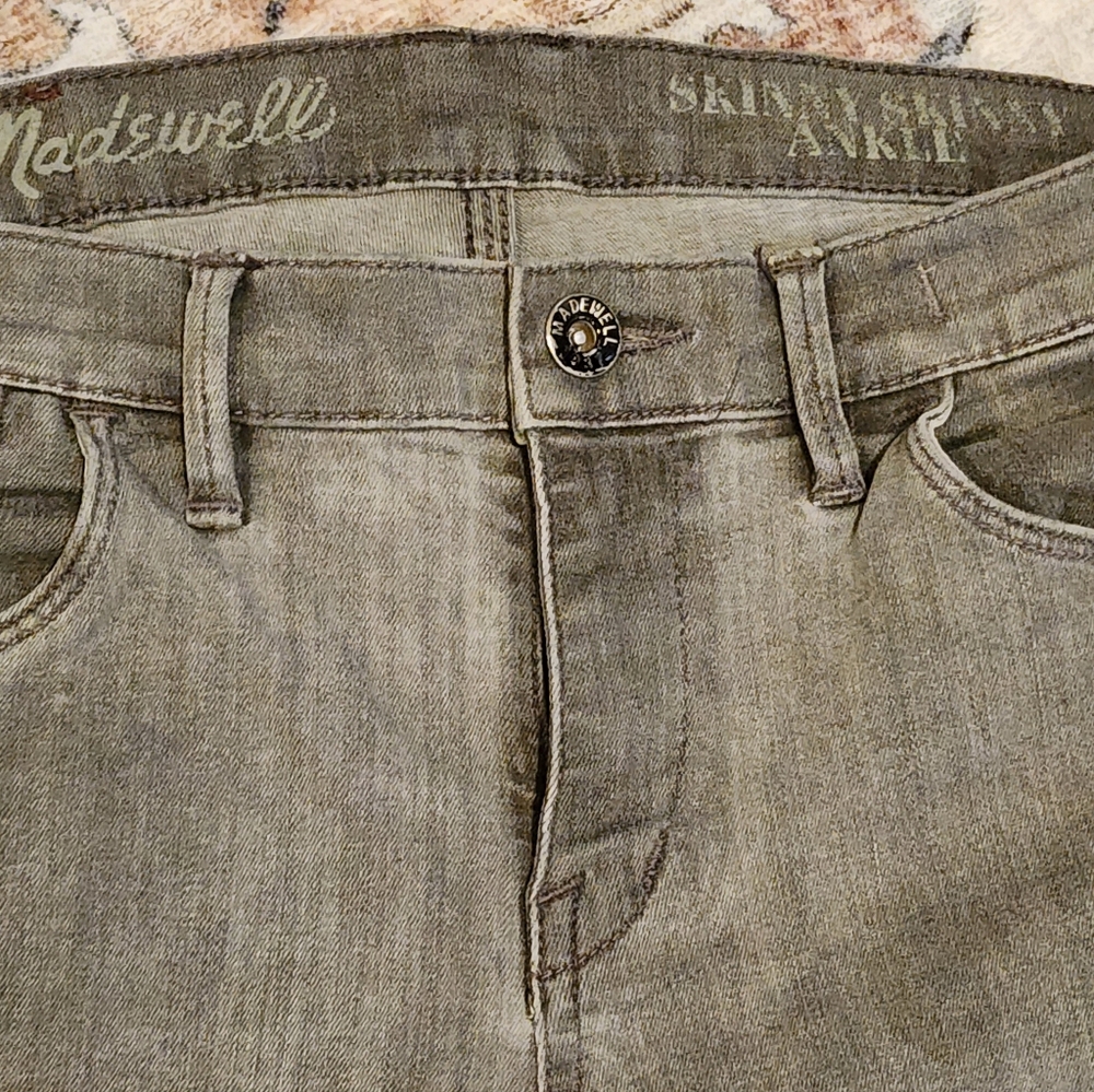 Madewell Skinny Skinny Ankle Jeans Thundercloud Gray Size 29 - Picture 10 of 13